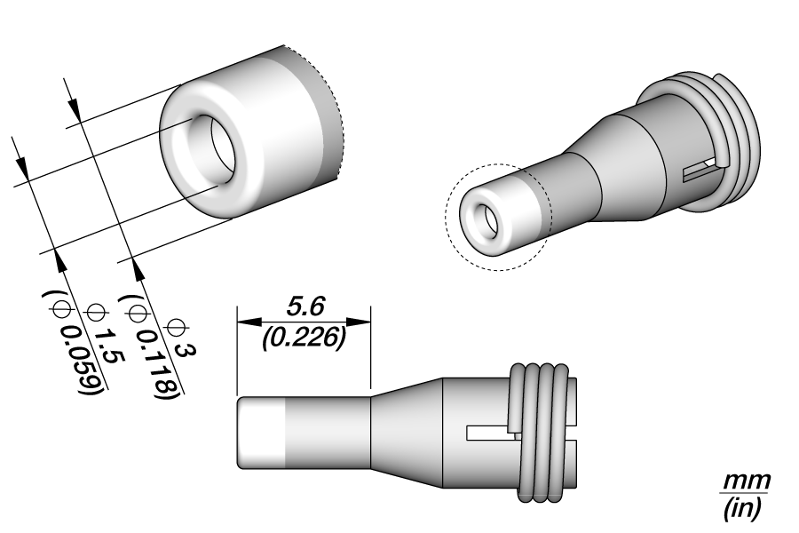 C360006 - Through-hole Desoldering Tip Ø 1.5